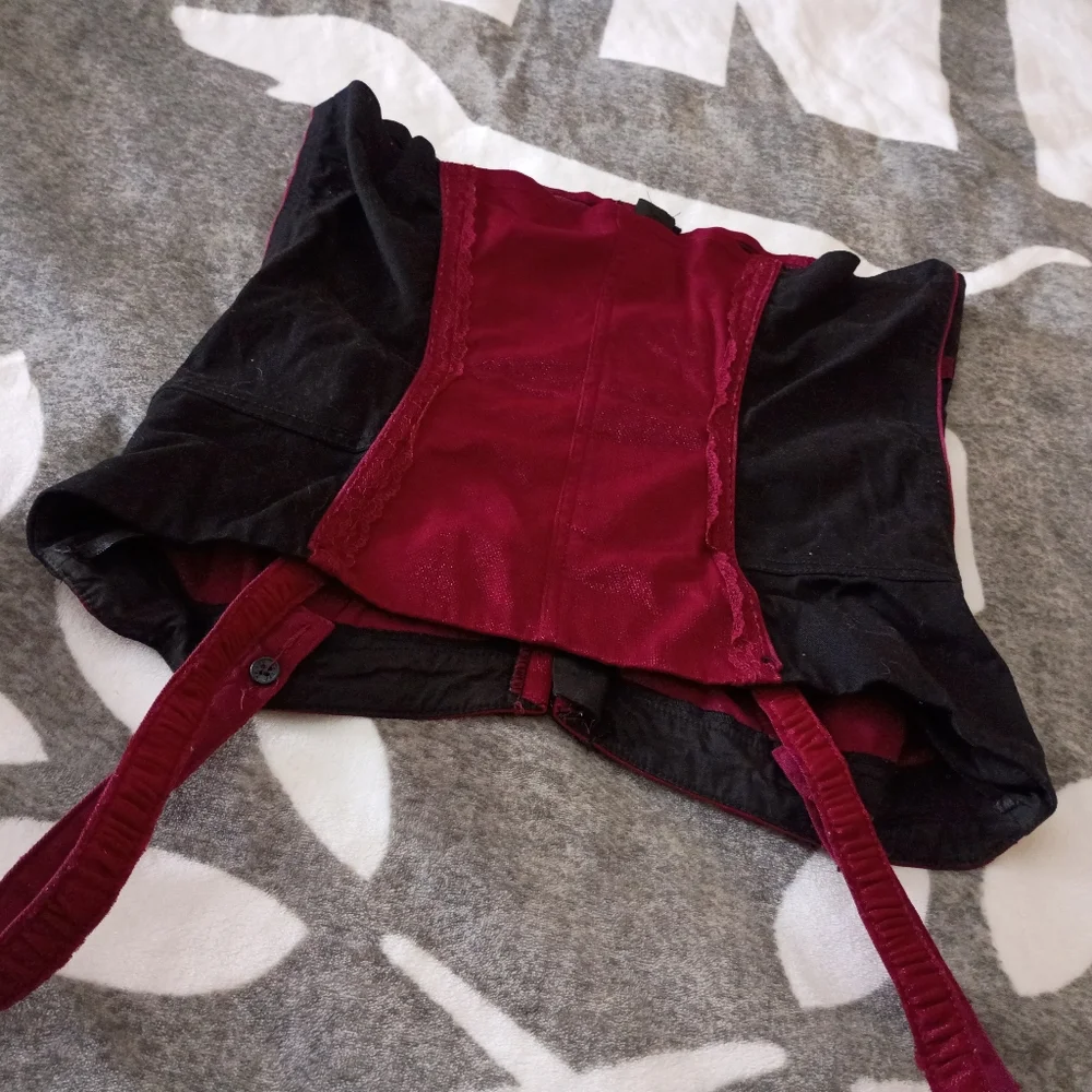 Y2K Tripp NYC Corset Top Gore Gothic Punk L 90s Cottagegore Steampunk - Picture 7 of 9